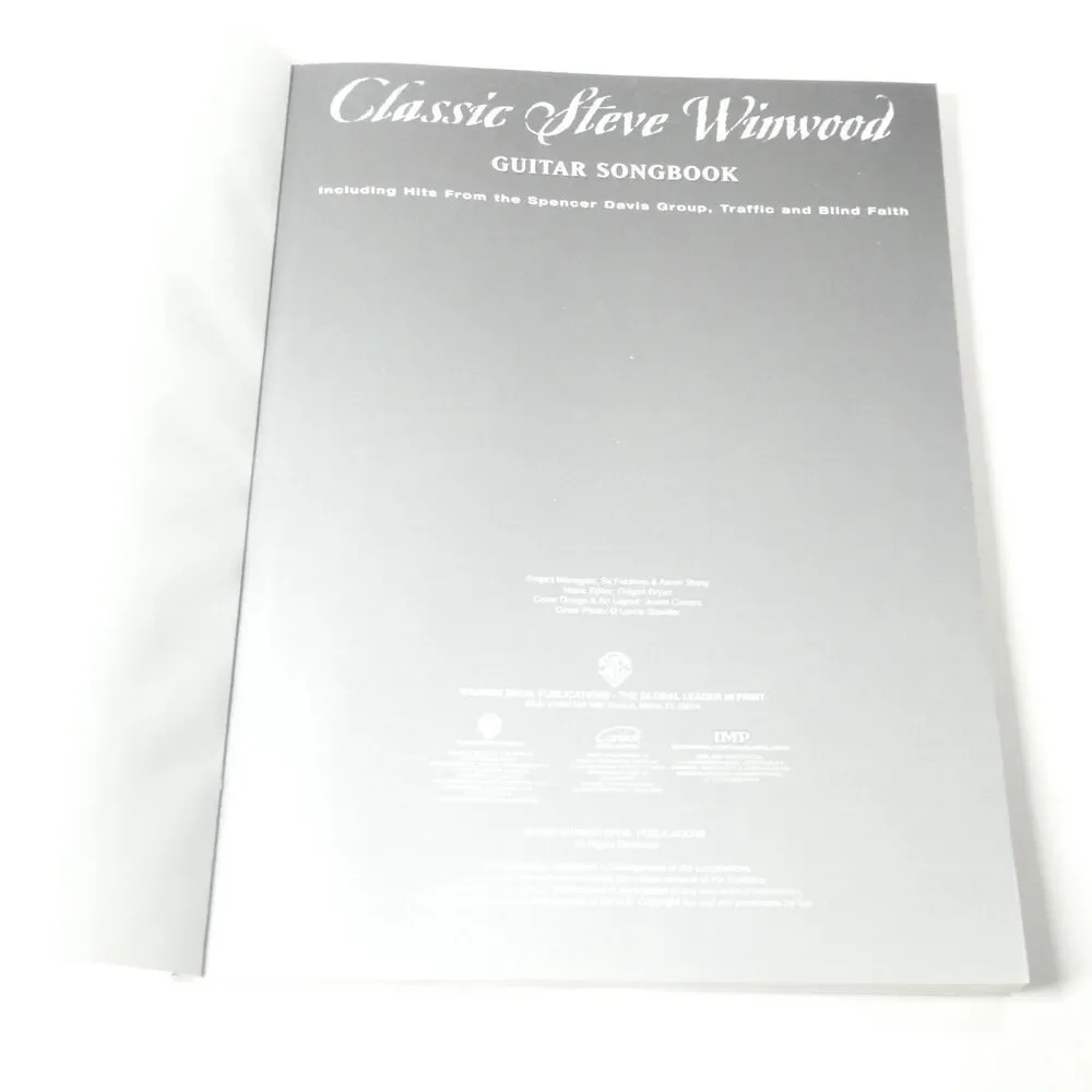 Classic Steve Winwood Guitar Songbook 2001